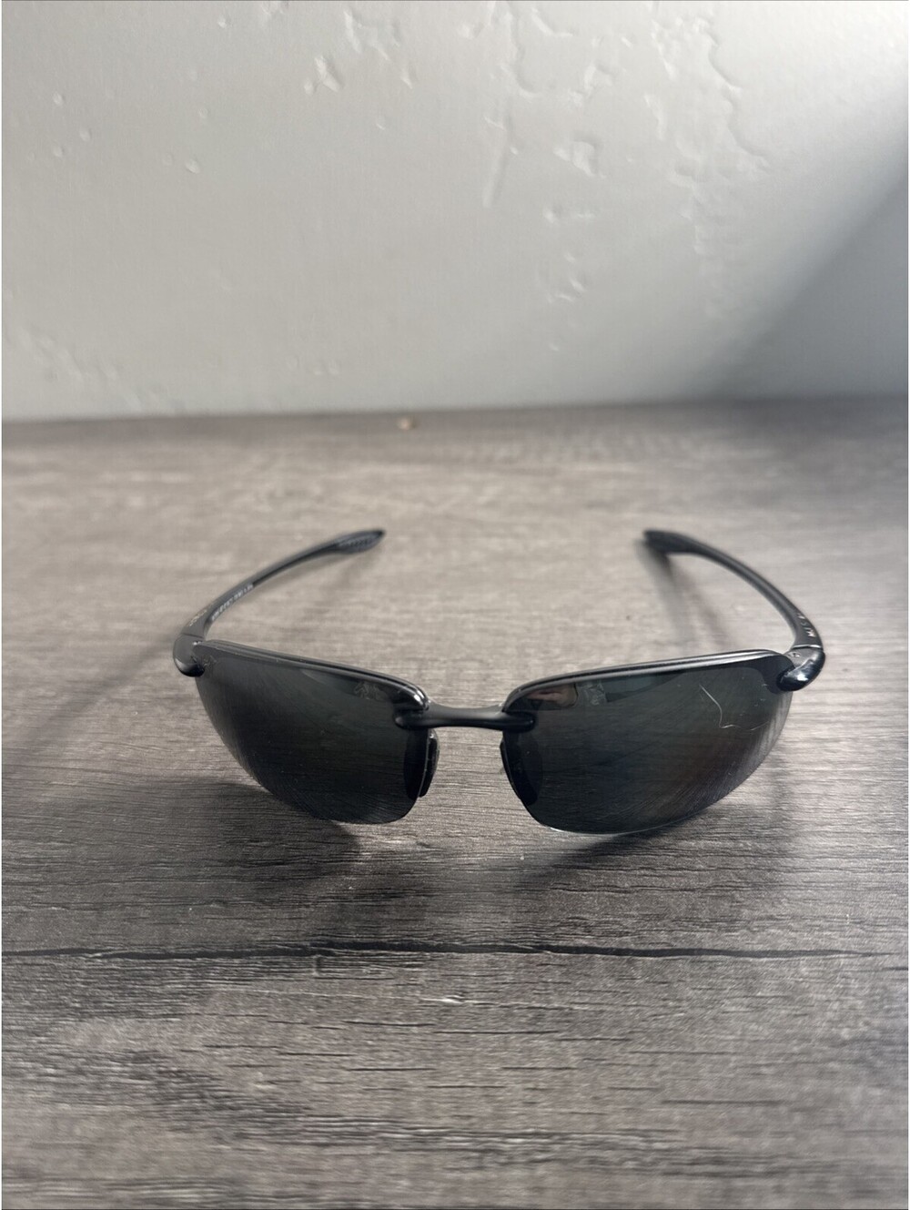 Maui Jim Sunglasses Mens Size 64 Black Polarized Sport Wrap Ho'okipa MJ-407-02